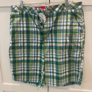 Puma Green Plaid Shorts